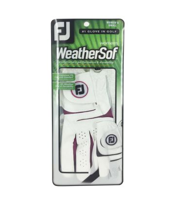 Luva Footjoy WeatherSof Fashion Vinho Ladies